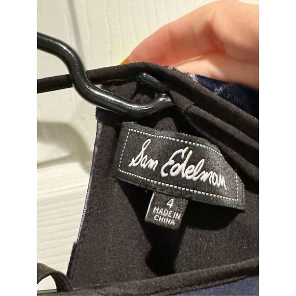 NWOT Sam Edelman Burnout Flutter Sleeves Velvet Floral Flare Sheath Hem Dress 4 - Picture 4 of 16